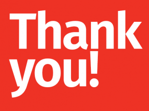 Thank you for your support