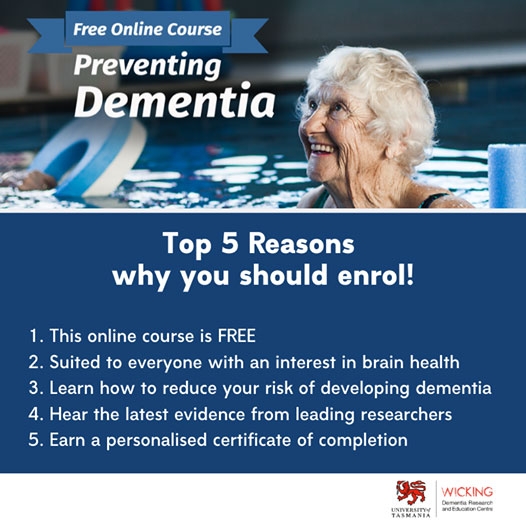 Preventing Dementia - Top 5 reasons why you should enrol